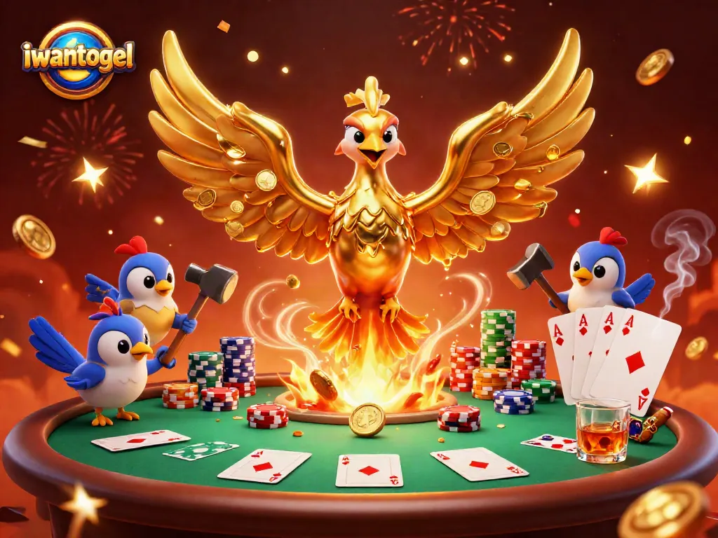 Engage with iwantogel as a molten phoenix brings fortune at the poker table.