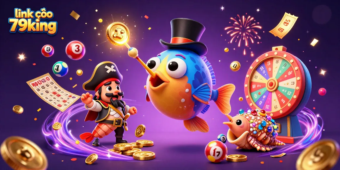 Engage with exciting games at link vào 79king, featuring colorful lottery elements and vibrant characters.