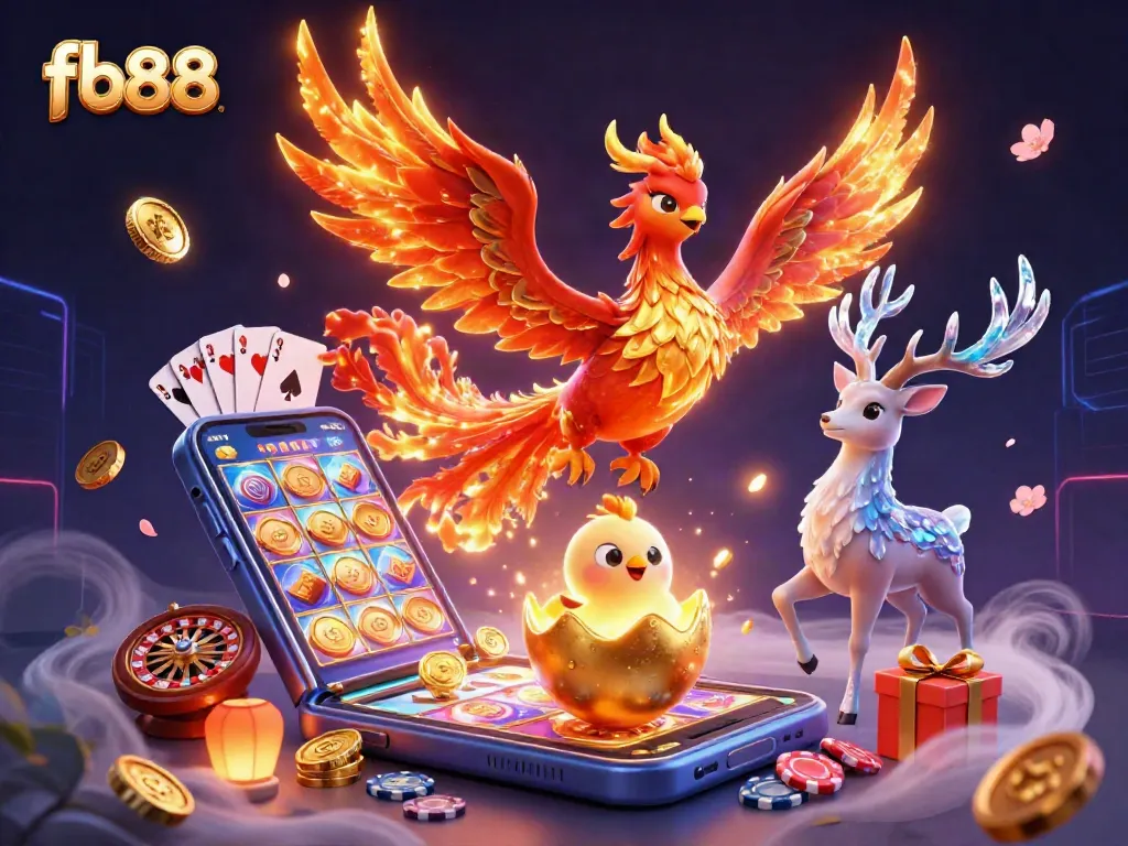 Experience thrilling wins with fb88 in a vibrant casino scene featuring dynamic game elements and mystical characters.