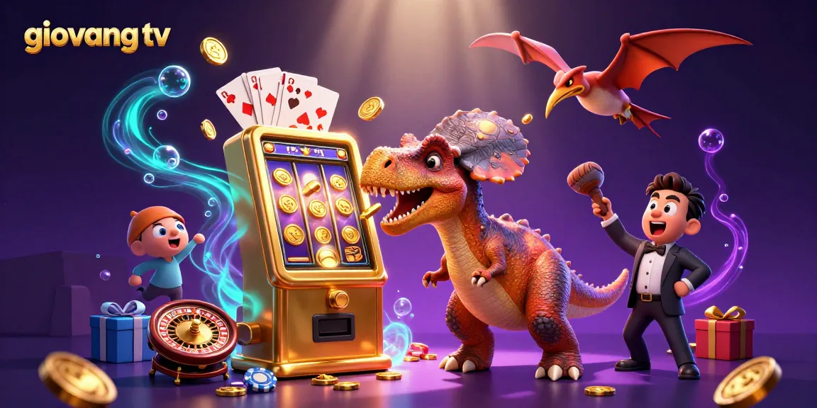 Experience exciting moments with giovang tv as prehistoric characters bring casino thrills to life.