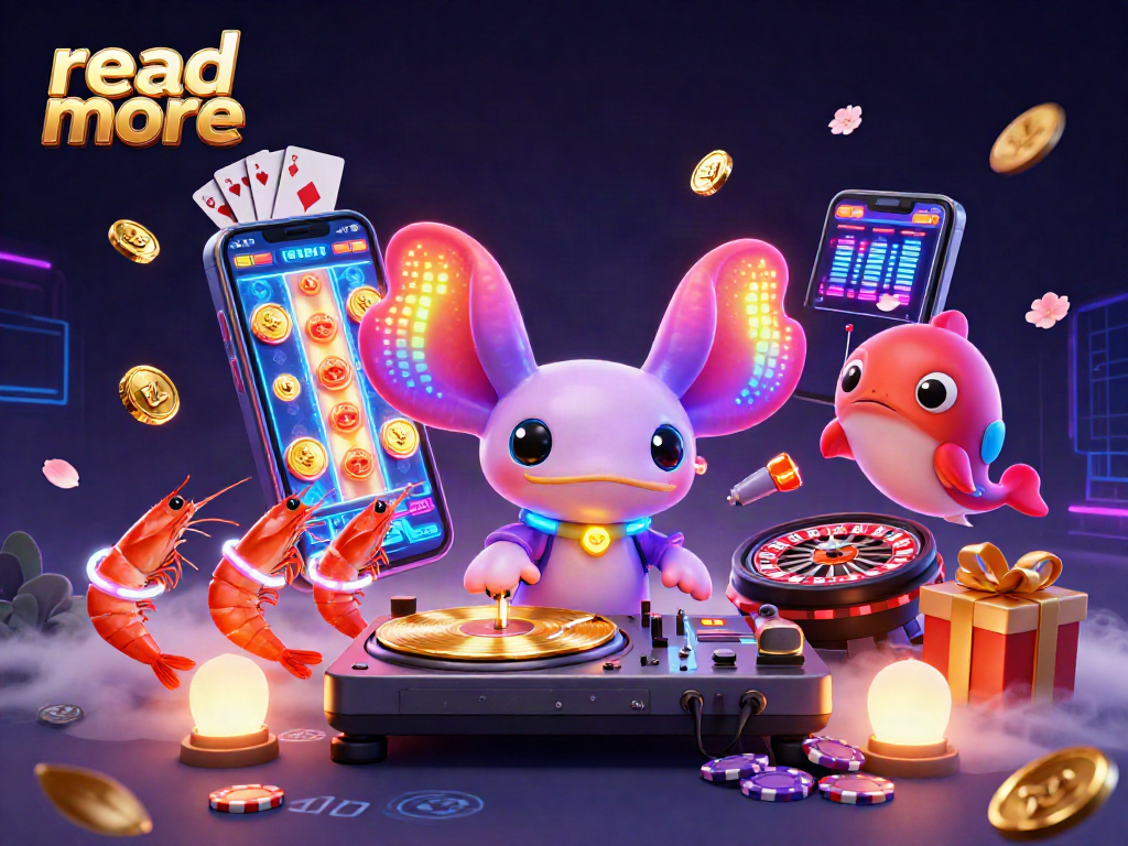 Engage with thrilling games in a vibrant casino scene - read more as characters bring joy!
