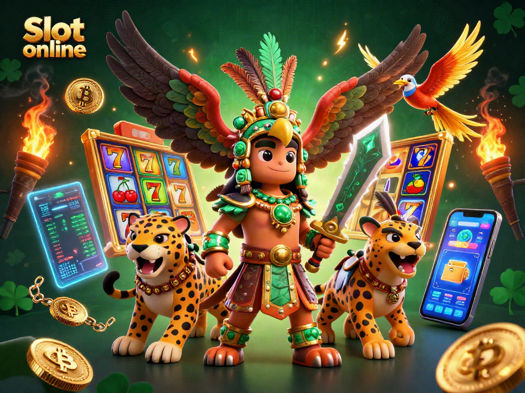 Permainan Slot online yang mendebarkan dengan karakter pejuang Aztec dan efek menawan yang meriah.