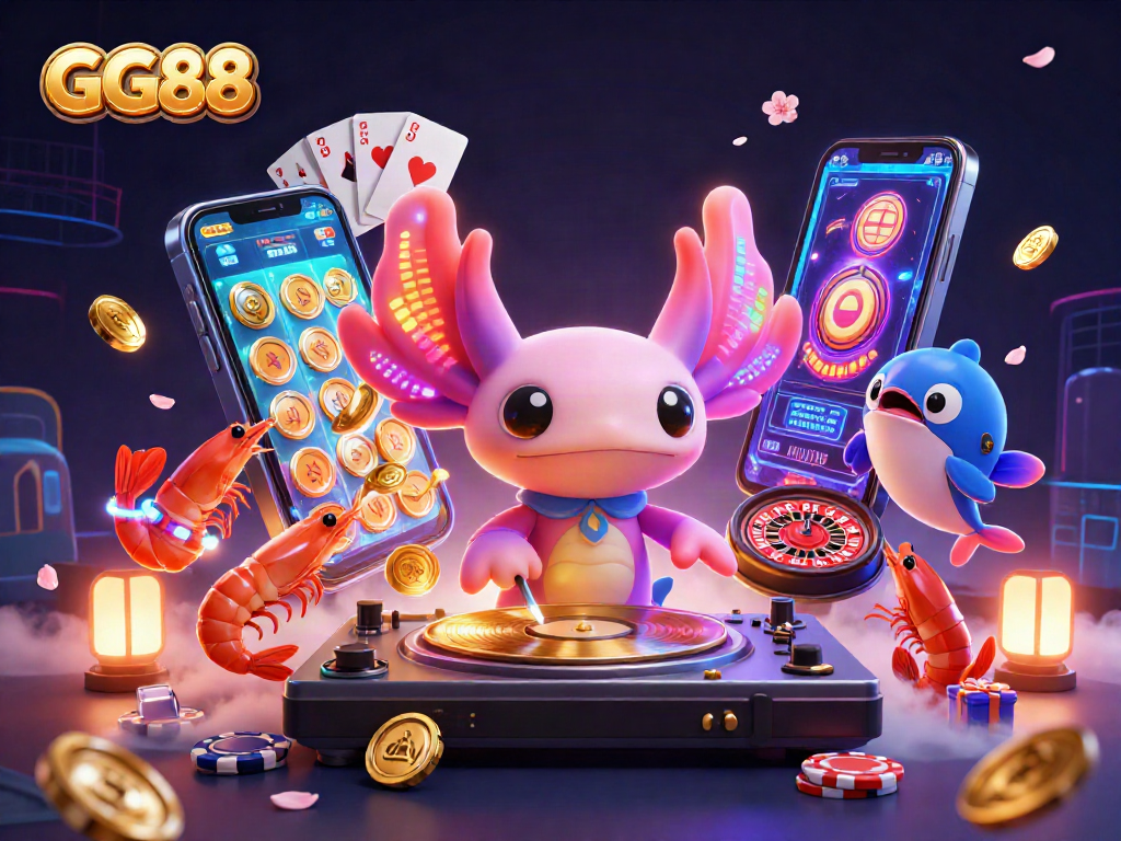 Spin exciting slot reels and win big with GG88 at this vibrant casino scene.
