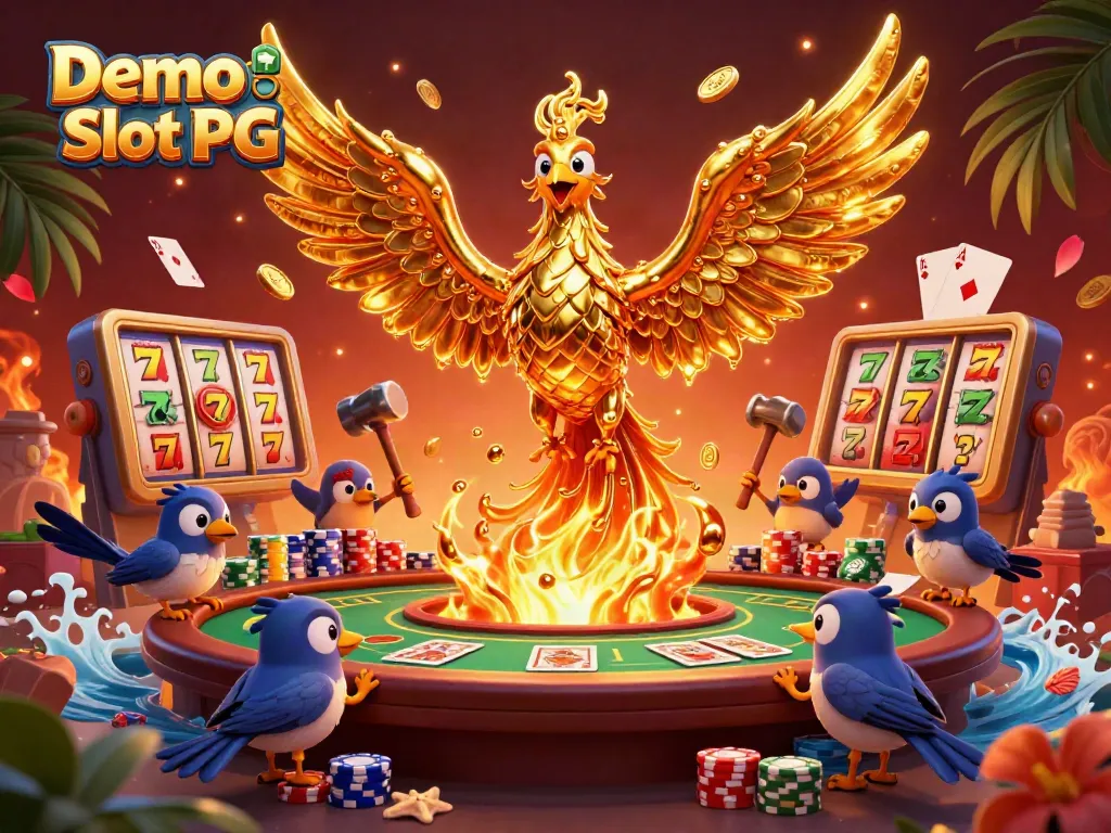 Spin the reels and explore the exciting world of Demo Slot PG featuring dynamic golden phoenix.