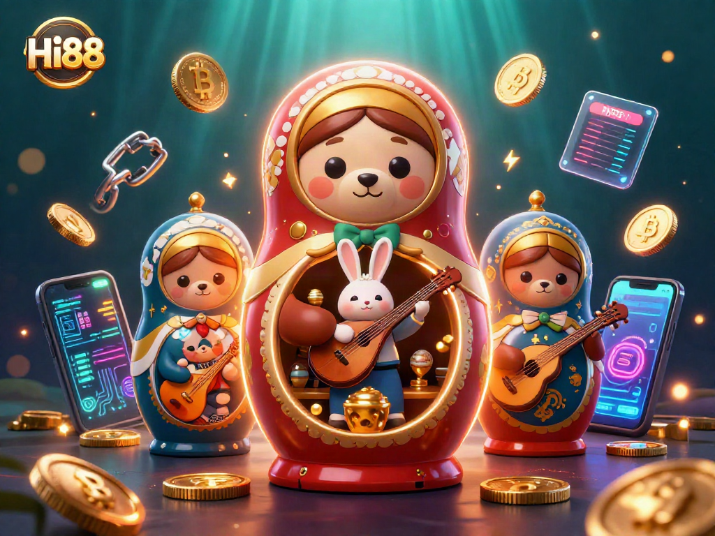 Engage in thrilling gaming at Hi88 featuring animated casino characters.