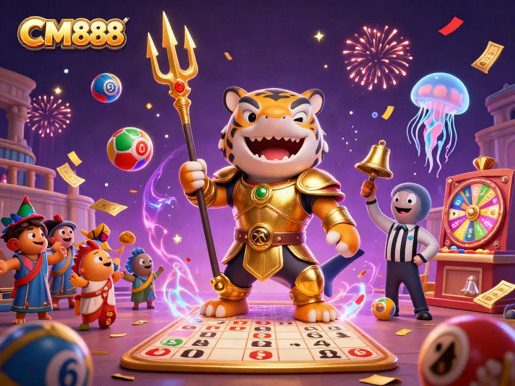 Experience thrilling gameplay at CM888 with an intense underwater colosseum showcasing a shark gladiator!