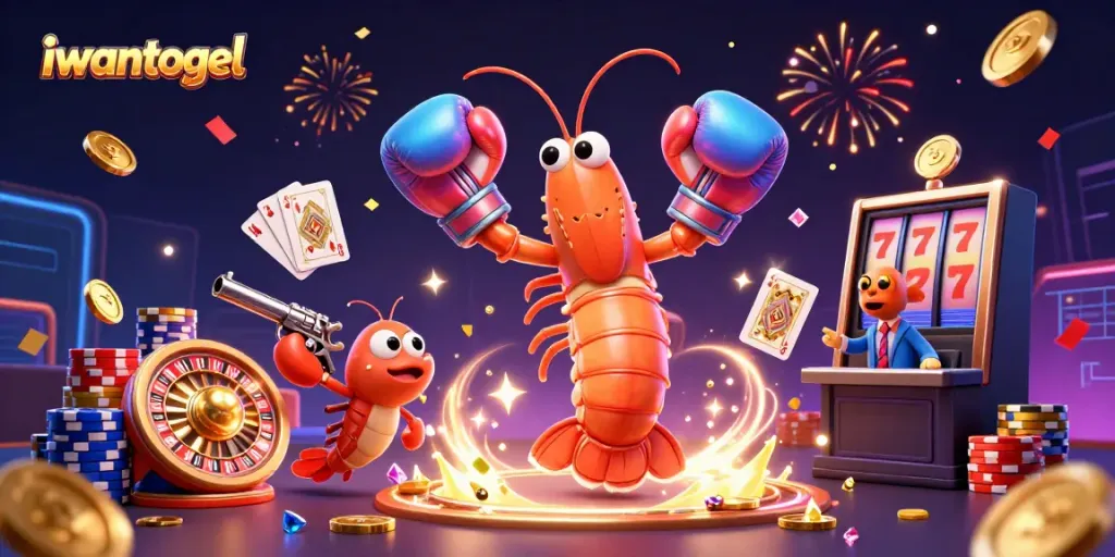 Spin to win with iwantogel, showcasing a vibrant 3D casino scene filled with excitement and vibrant gaming elements.