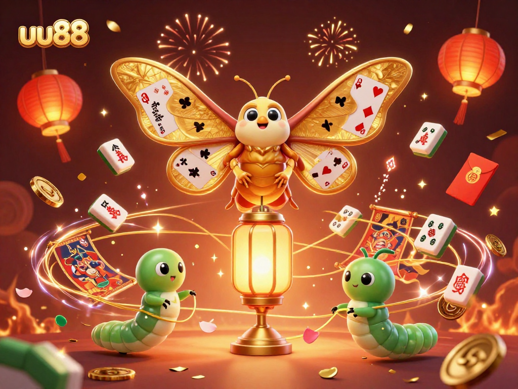 Experience the thrill of uu88 with a vibrant casino scene filled with golden elements and dynamic celebration.