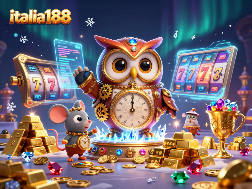 Menangkan jackpot di italia188 dengan permainan slot menarik yang menampilkan efek emas dan permata yang berkilau.
