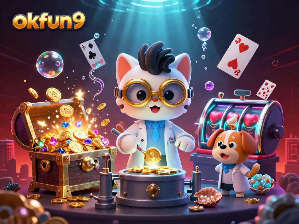 Experience exciting gameplay with okfun9; immerse in vivid casino scenes filled with animated characters!