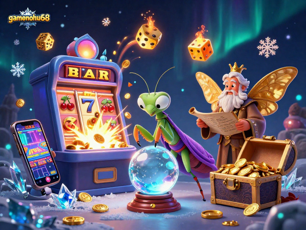 Join gamenohu68 for a thrilling journey with mystical fortune tellers and slot jackpots!