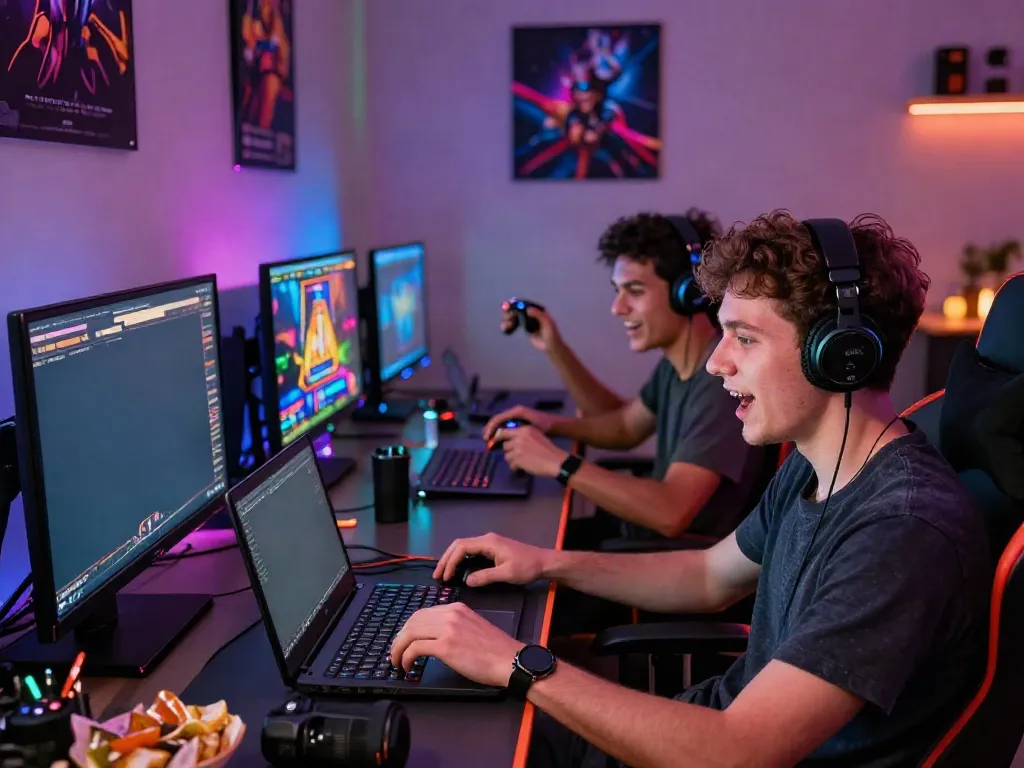 Pengalaman bermain game online di Nyonya4D dengan suasana ramai dan penuh semangat.