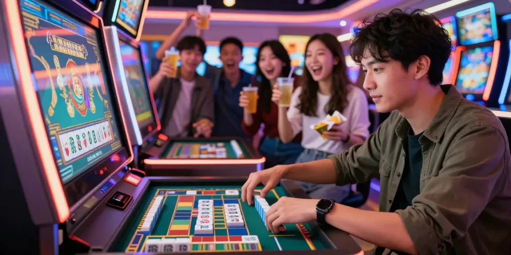 Pengalaman bermain Mesin Mahjong di MESINMPO dengan suasana penuh warna.
