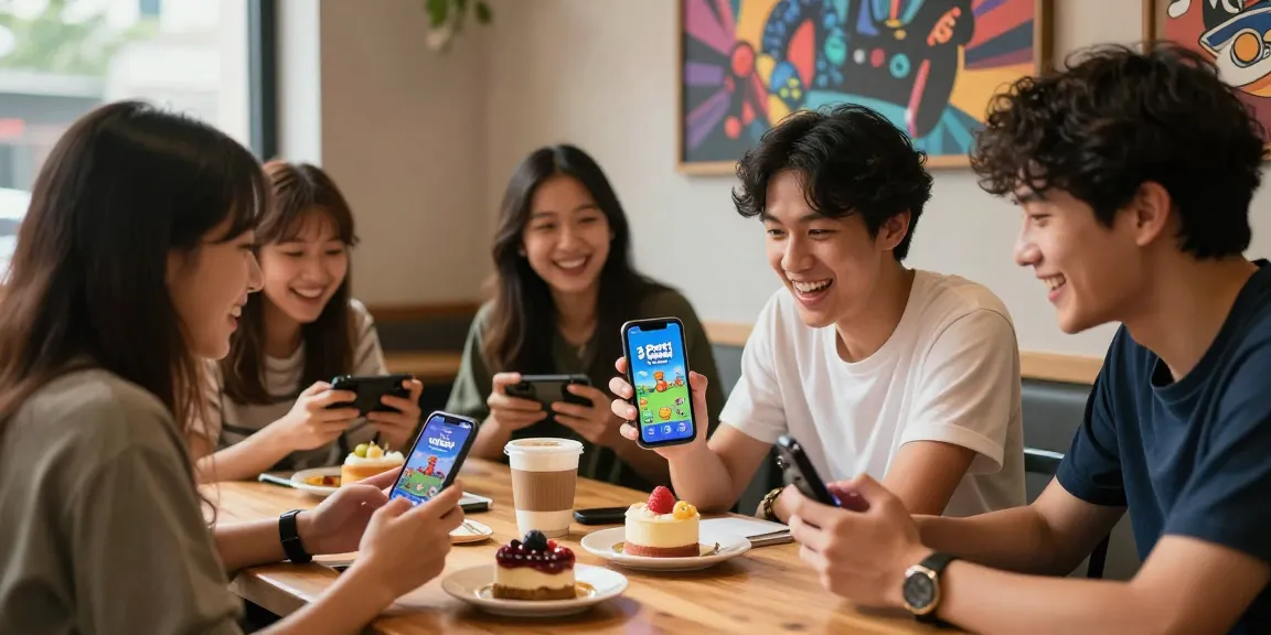 Friends enjoying mobile gaming together while learning how to get app for 3 Patti World.