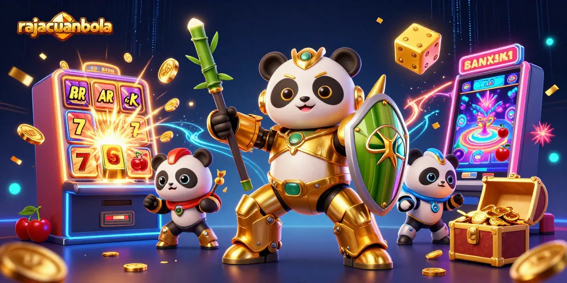 Enhance your experience at rajacuanbola with vibrant illustrations of dynamic slot machines and engaging gameplay.