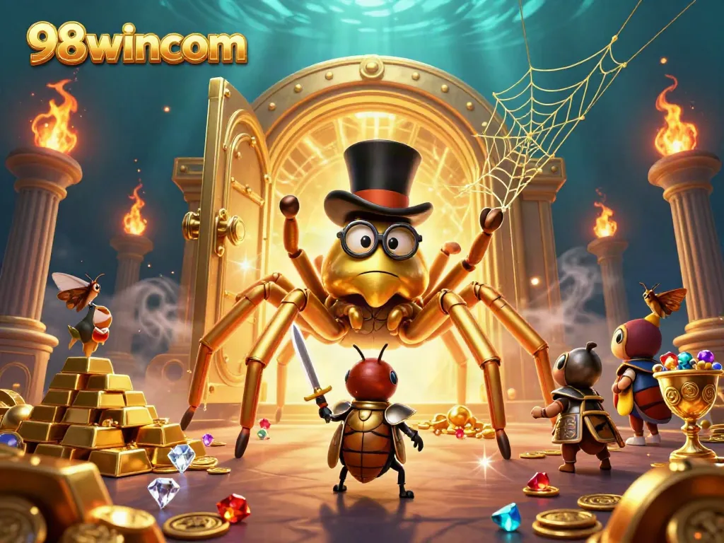 Engage in thrilling adventures at 98wincom with golden treasures and a captivating scene!