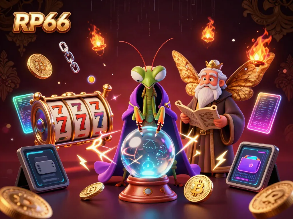 Spin slots and unlock the magic at RP66 with a mystical fortune teller and colorful gaming elements.