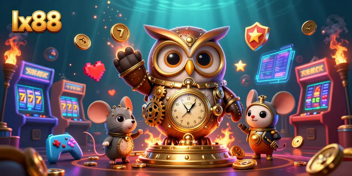 Experience thrilling jackpots at lx88 with a time-traveler owl and immersive casino elements.