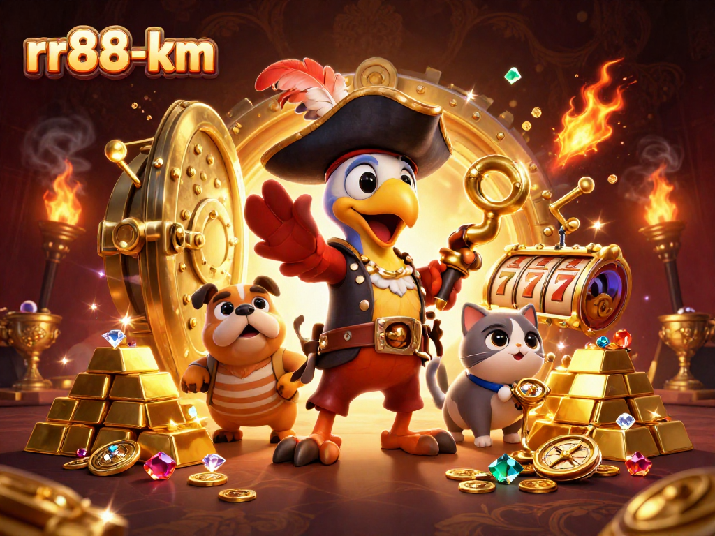Experience thrilling adventures with rr88-km in an ultra-detailed casino setting full of treasures.