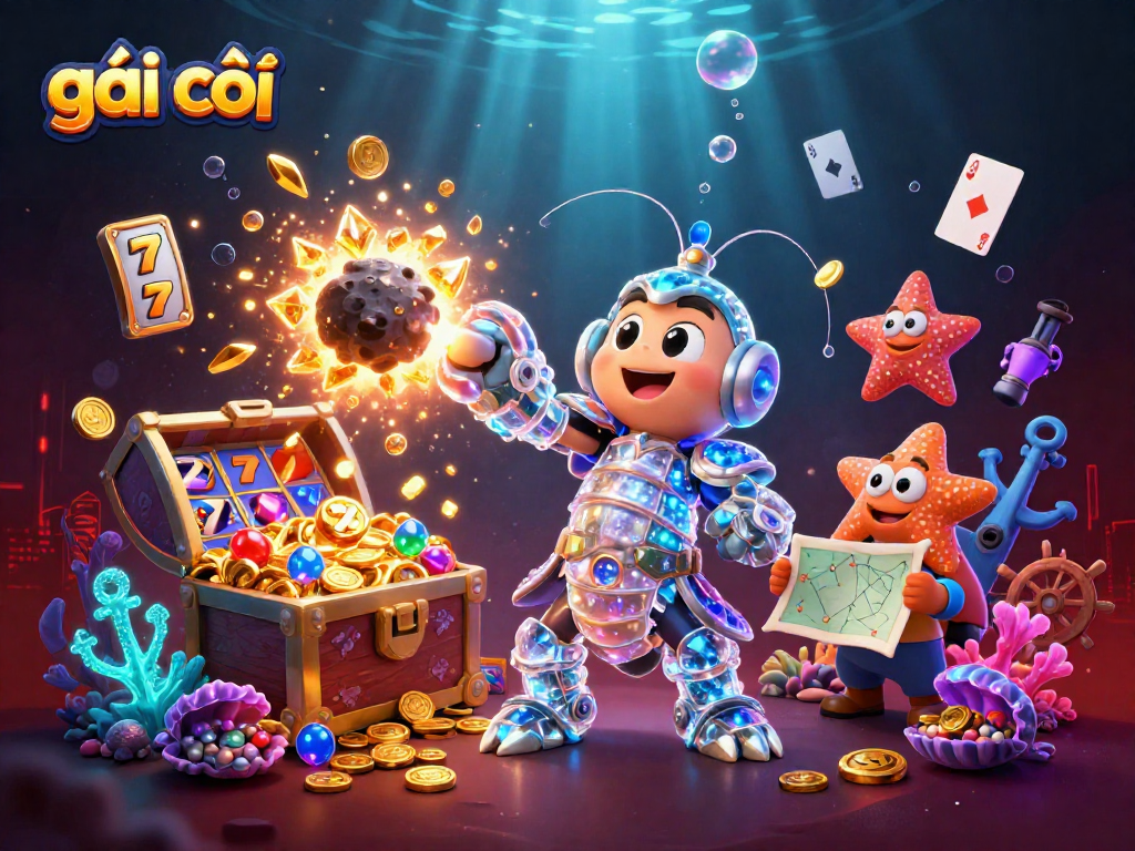 Engage with the thrilling world of gambling with 'gái gọi' as galactic characters burst through cosmic treasures.