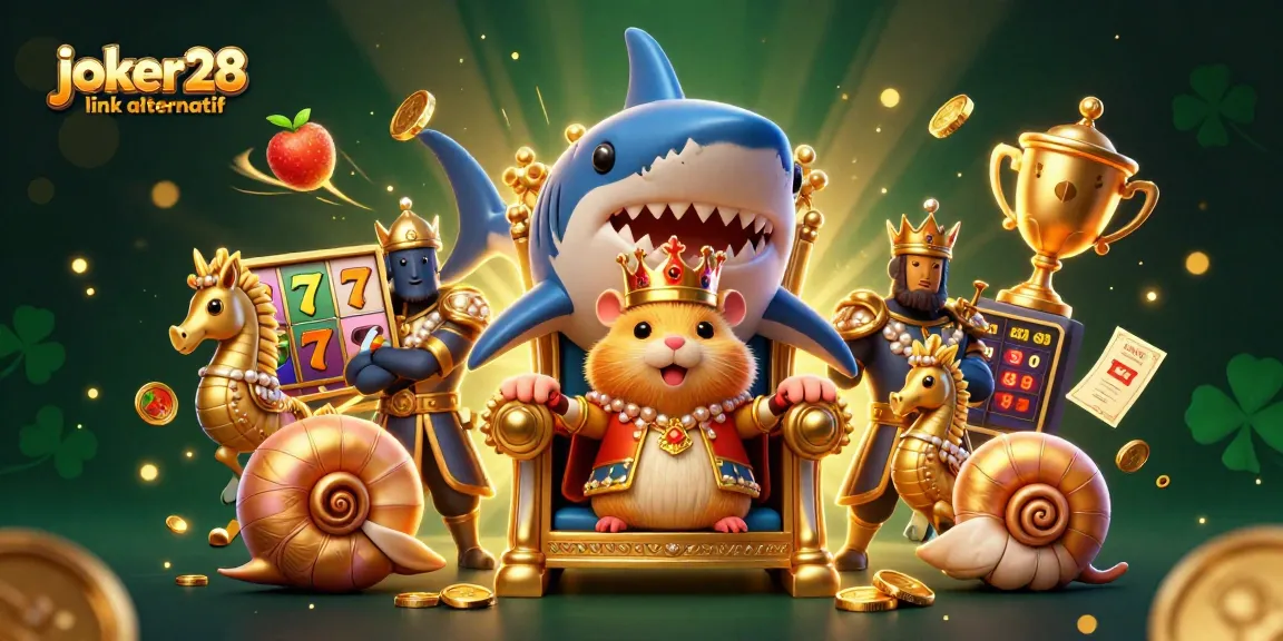 Permainan slot menggembirakan di joker28 link alternatif dengan karakter kartun memukau dan elemen kasino.