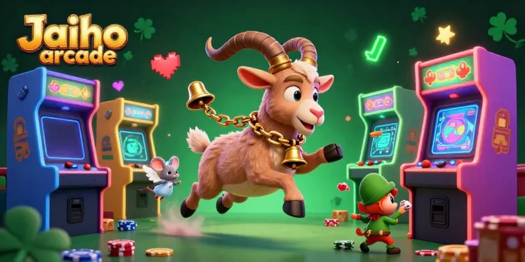 Experience the fun of Jaiho arcade with immersive arcade games and mischievous characters stealing poker chips.