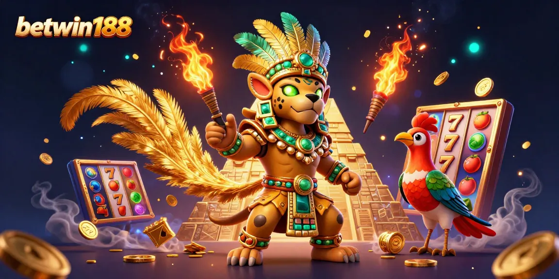 Boost your wins with betwin188 featuring a vibrant 3D illustration of slots, jackpots, and casino elements.