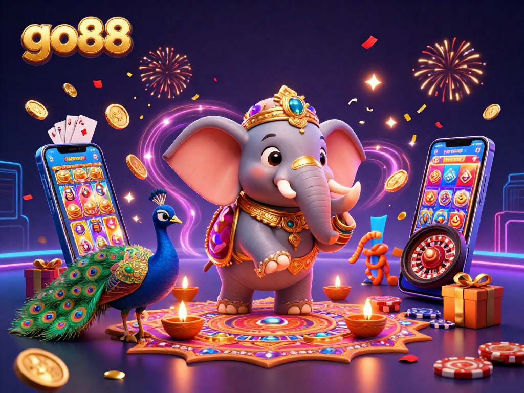 Spin the reels and celebrate with go88 as vibrant 3D casino elements come alive!