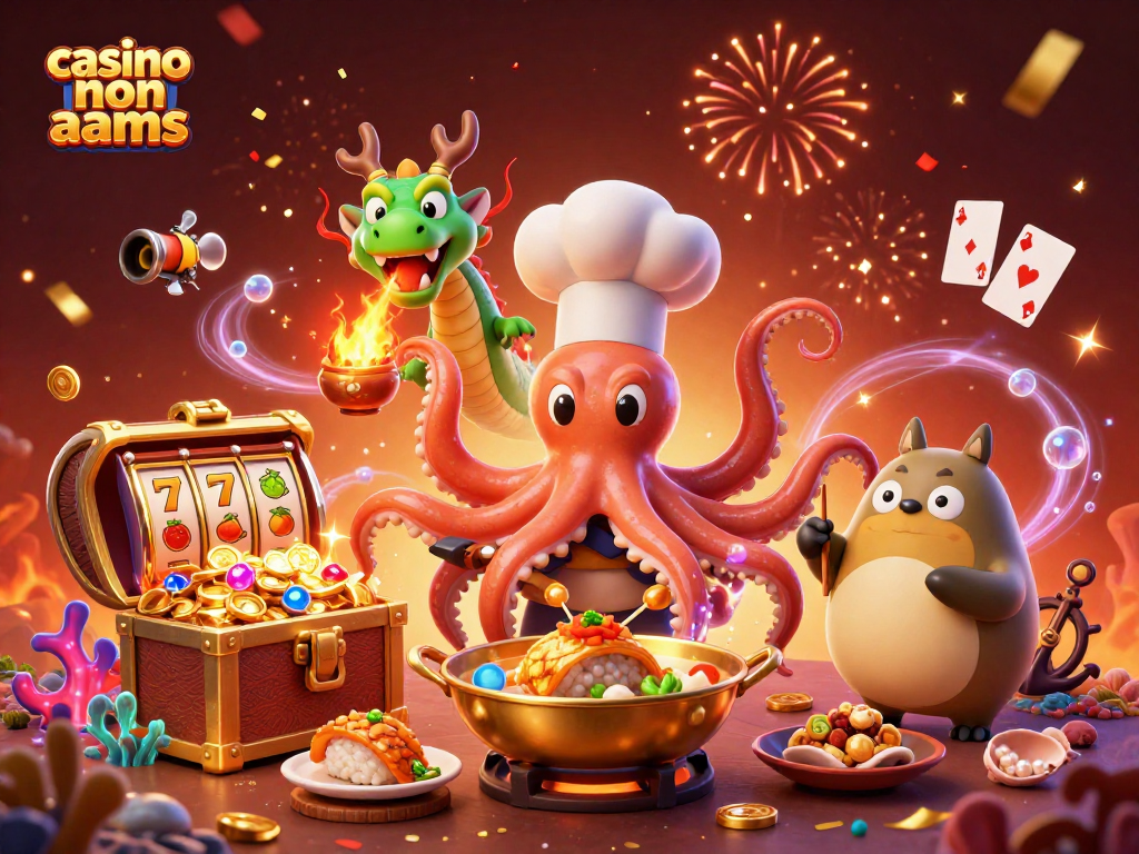 Scopri emozioni al casino non aams con uno chef polpo che crea piatti d'oro, circondato da tesori sottomarini.