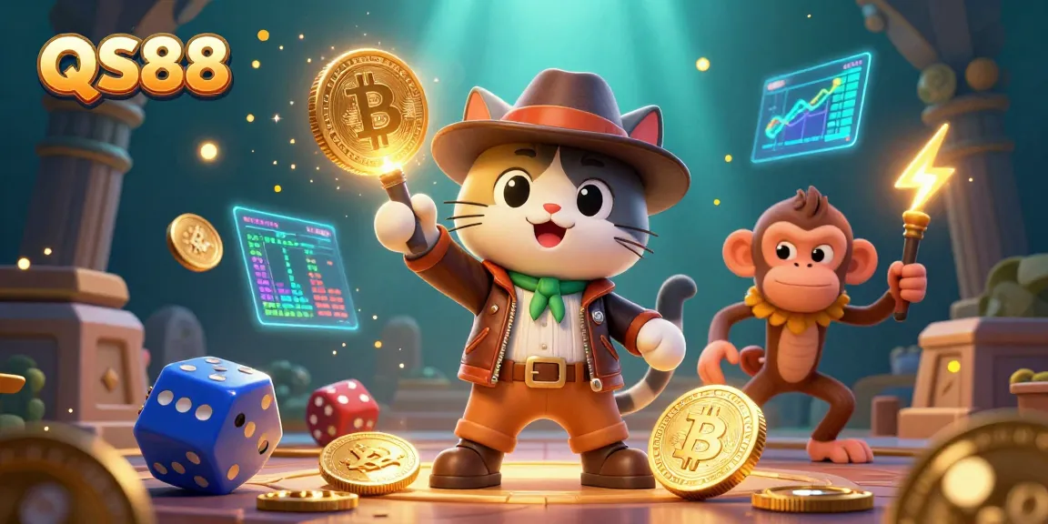 Engage in thrilling gameplay with QS88, where an explorer cat unveils hidden casino treasures.