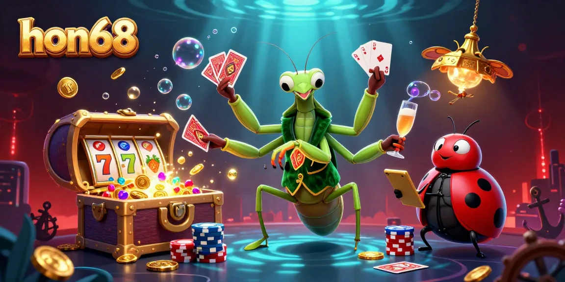 Experience the thrill of hon68 with vibrant gambling scenes showcasing a lively casino atmosphere.