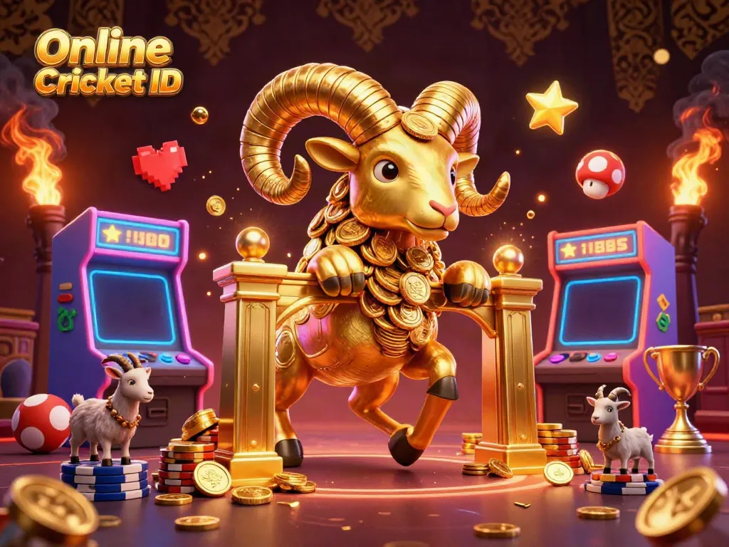 Engage with Online Cricket ID through vibrant, animated cricket-themed betting scene featuring dynamic characters.