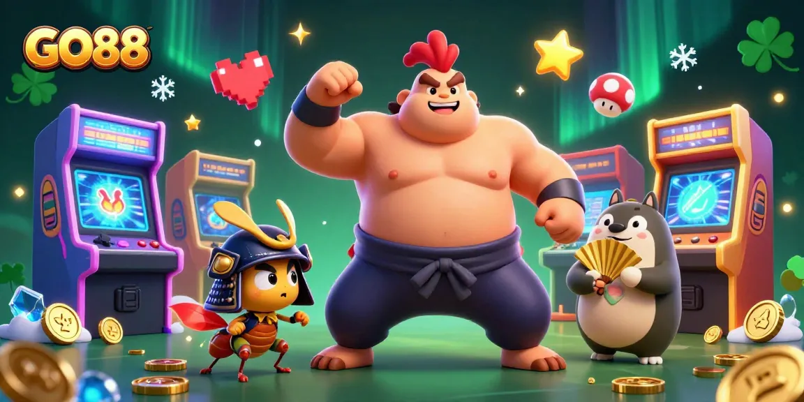 Engage with GO88's vibrant casino action featuring dynamic characters and game elements.