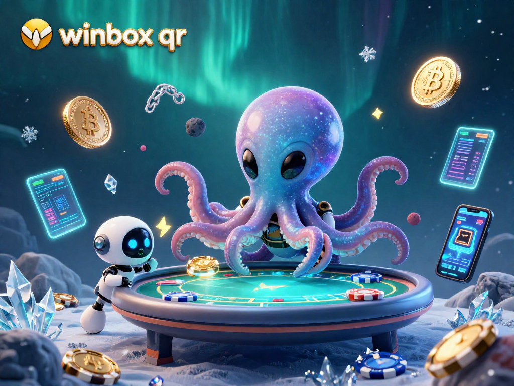 Winbox QR enhances your poker game experience with a vibrant alien scene.