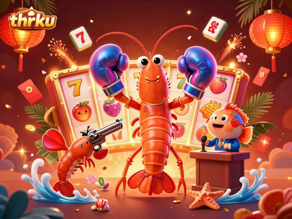 Thrku encapsulates excitement with vibrant 3D casino characters and dynamic slot game elements.