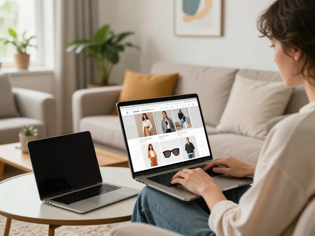 Peh888 online shopping experience with a user browsing fashion products.
