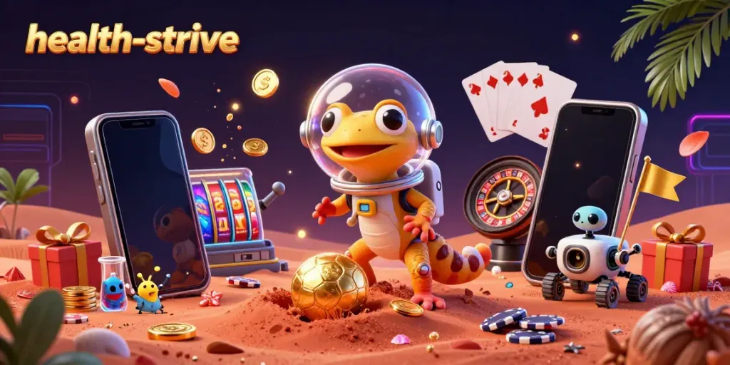 Permainan slot menarik di GWP168 dengan kesehatan berputar, menampilkan chip poker dan kartu remi.
