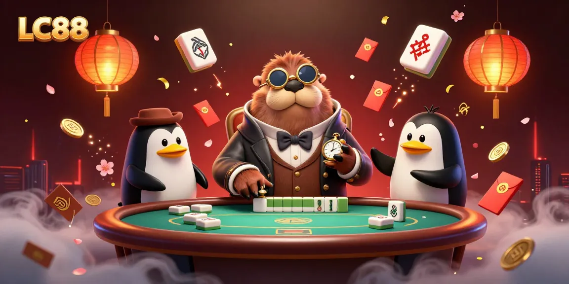 Experience thrilling gaming action with LC88's cartoon walrus at an underwater casino.