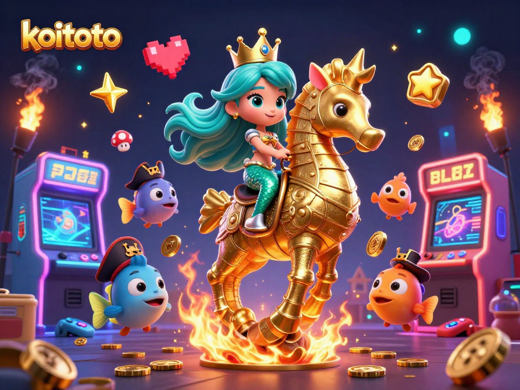 Koitoto menghadirkan keseruan permainan slot gacor dengan karakter putri duyung dan permainan arcade berwarna-warni.