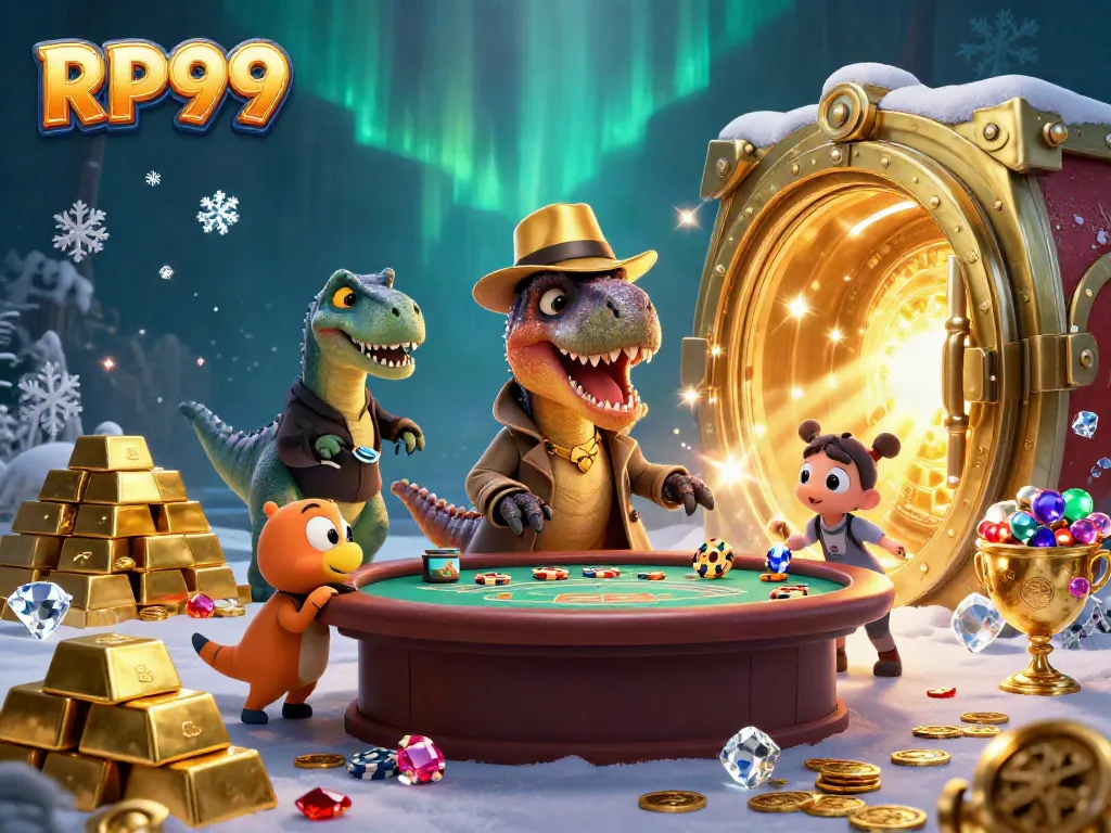 Experience the excitement of RP99 casino with a velociraptor card counter and thrilling action.