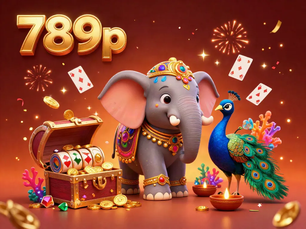 Engage in thrilling gameplay at 789p with a lively 3D casino illustration featuring vibrant characters and dynamic elements.