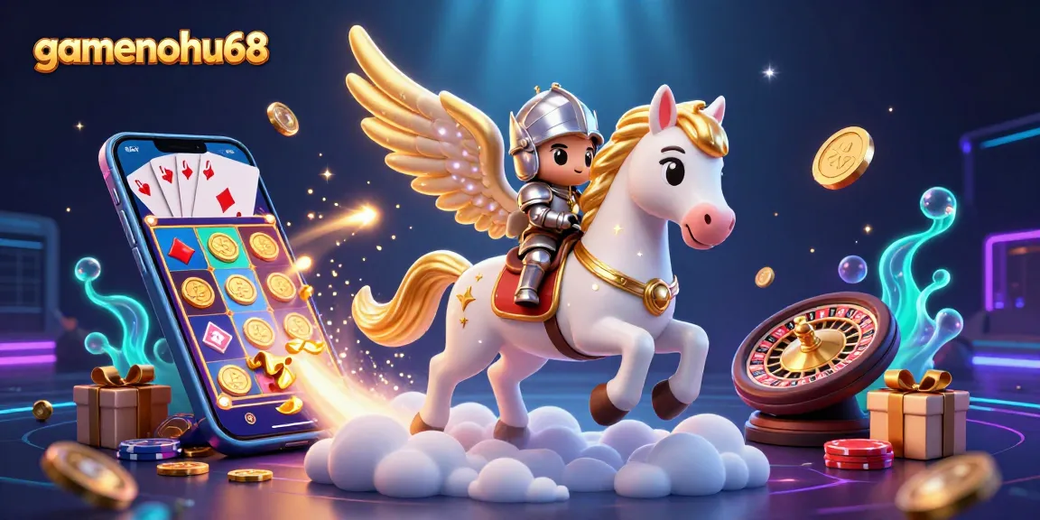 Play colorful slot games and enjoy wins with gamenohu68's 3D casino adventure.