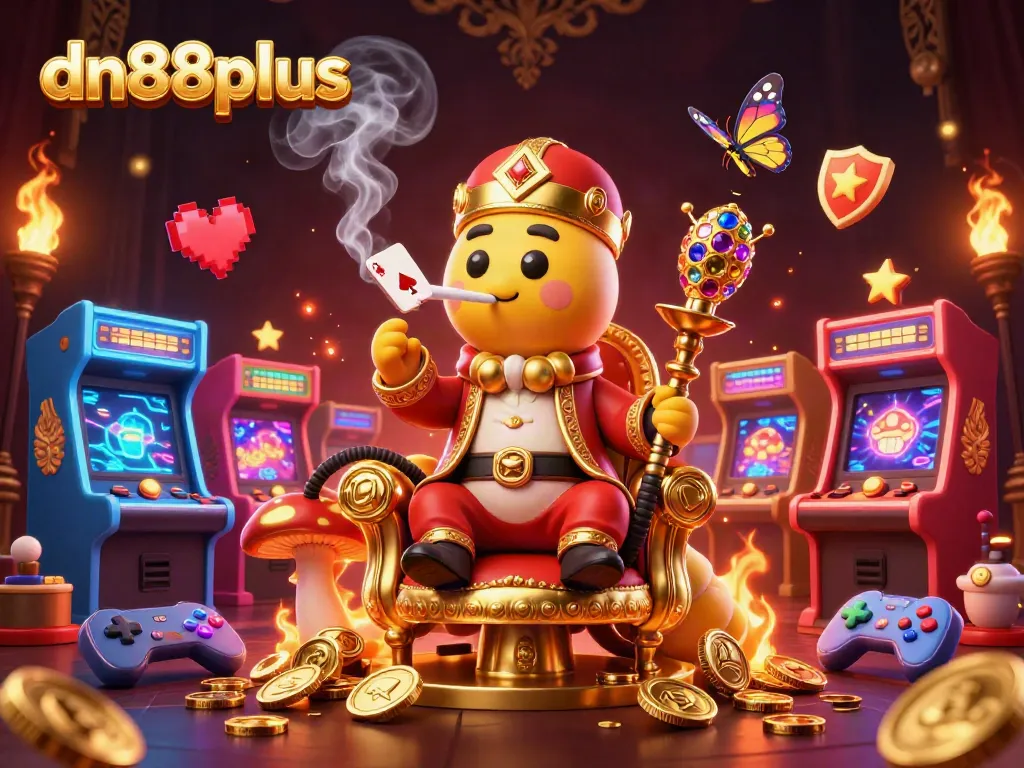 Join the excitement at dn88plus with vivid poker action represented by a caterpillar master in a casino atmosphere.