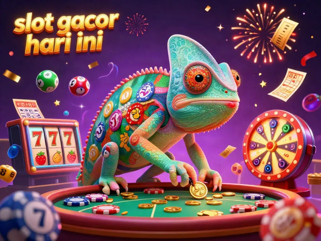 Experience winning moments with slot gacor hari ini in this lively casino illustration.