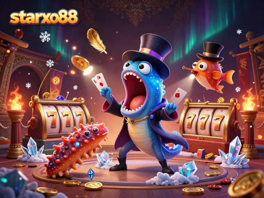 Experience starxo88 thrills with 3D deep-sea creatures performing dynamic gambling magic.