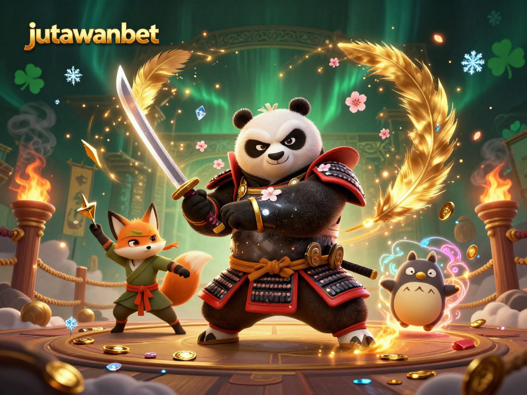Engage in thrilling gaming adventures with jutawanbet featuring samurai panda, ninja fox, and magical tanuki.