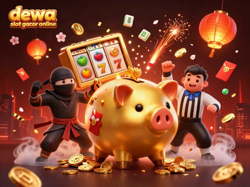 Permainan dewa slot gacor online yang seru dengan karakter unik dan elemen permainan mengelilingi.